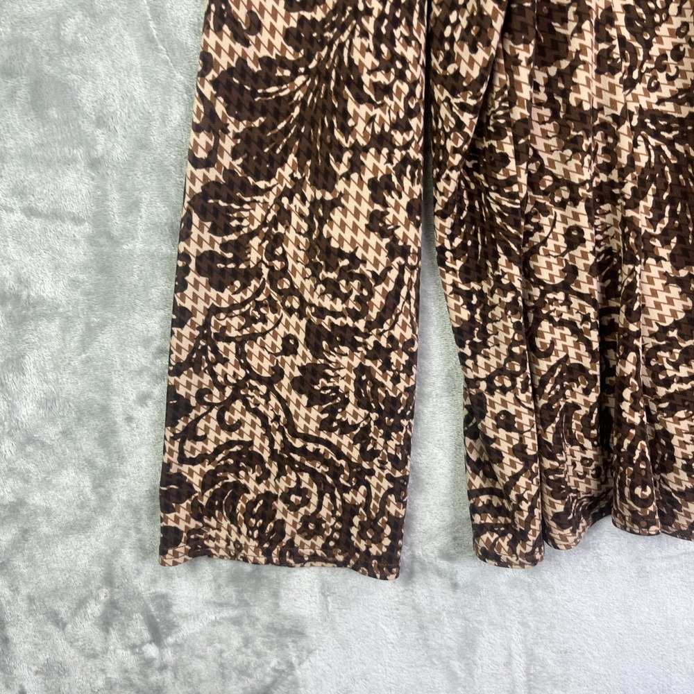 Liz Lange Maternity Womens XL Brown Paisley Stretch Long Sleeve Pullover Top EUC - Picture 2 of 6